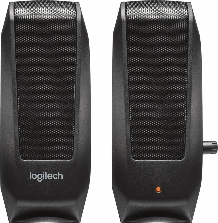 Logitech S120 Black Stereo PC Speakers with Clear Sound for Desktop and Laptop