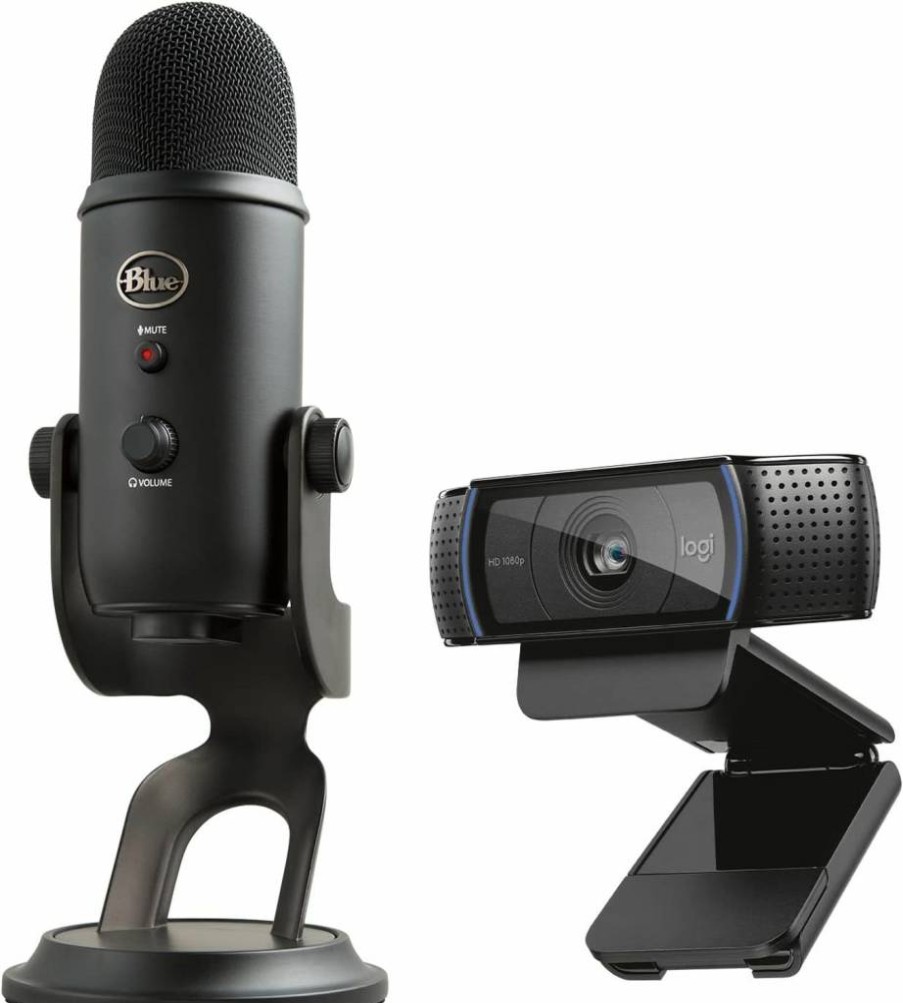 Logitech C922X Pro HD Webcam - 1080p/60fps, Built-in Mic, HD Auto Light Correction, Compatible with PC, Mac, Tablet, Zoom, Skype (Black)