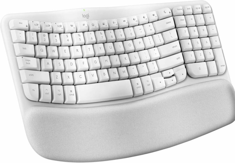 Logitech Wave Keys and Lift Vertical Mouse Combo for Mac - Wireless Ergonomic Keyboard and Mouse with Palm Rest, Bluetooth, Compatible with macOS, iPadOS, MacBook, iMac, iPad (Off White)