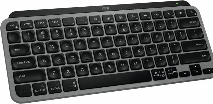 Logitech MX Keys Mini Wireless Keyboard for Mac - Compact Bluetooth Backlit Keyboard with USB-C, Tactile Typing, Compatible with MacBook Pro, MacBook Air, iMac, iPad (Space Grey)