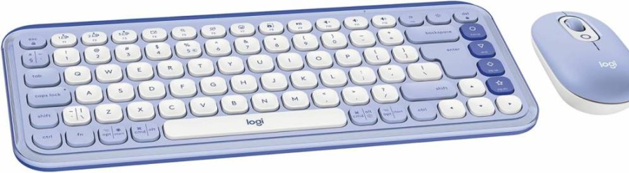Logitech Pop Icon Combo Bluetooth Keyboard and Mouse Set - Programmable Rose Keyboard, Quiet Click Mouse, Multi-Device Switching for Mac/iPad/PC
