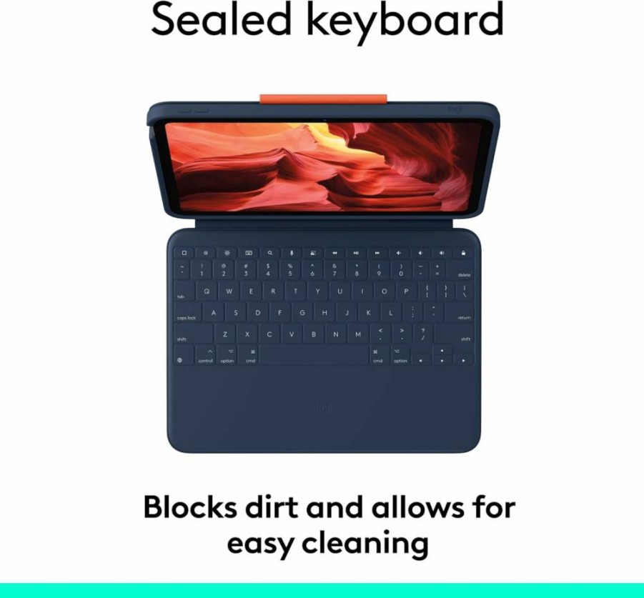 Logitech Rugged Combo 4 Keyboard Case for iPad 10th Gen - Durable, Spill-Proof Protection with Smart Connector