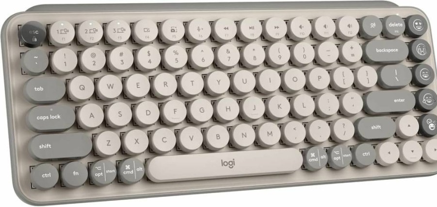 Logitech Pop Mechanical Wireless Bluetooth Keyboard with Custom Emoji Keys, Compact Design, Multi-Device USB Connectivity, Heartbreaker Rose Color - OS Compatible