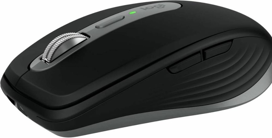 Logitech MX Anywhere 3S for Mac - Wireless Bluetooth Mouse, 8000 DPI, Quiet Clicks, USB-C, Compatible with MacBook Pro, Air, iMac, iPad, Pale Grey