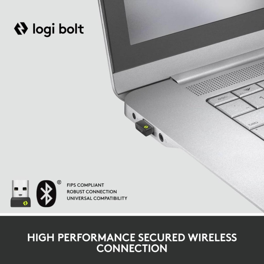 Logitech Lift Vertical Ergonomic Wireless Mouse for Left-Handed - Bluetooth & Logi Bolt USB, Quiet Clicks, Compatible with Windows/Mac/Chrome/Linux - Graphite