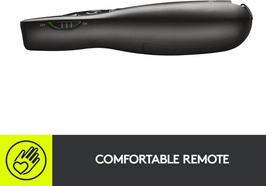 Logitech R500S Wireless Presenter with Laser Pointer, PowerPoint Clicker Remote for Presentations