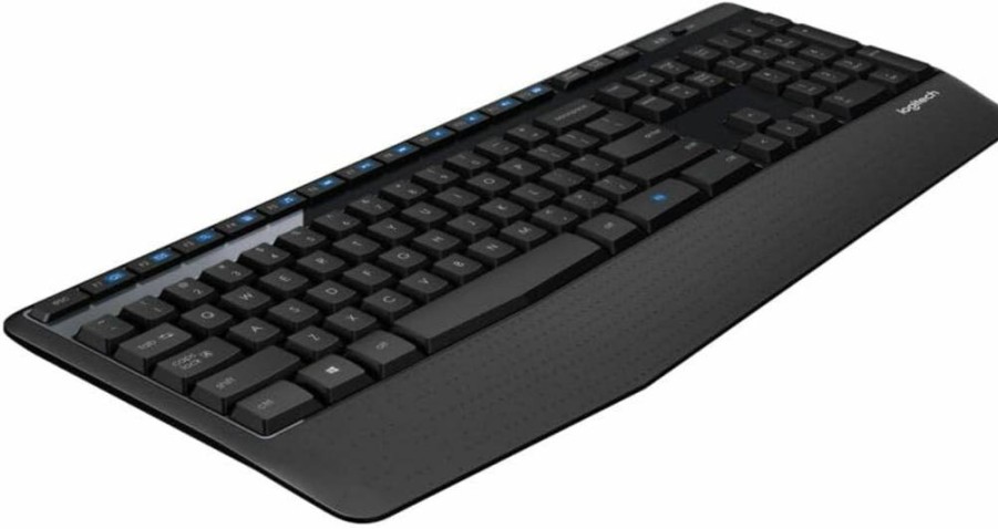 Logitech K345 Wireless Full-Sized Keyboard with Palm Rest - 2.4GHz USB Receiver for PC & Laptop