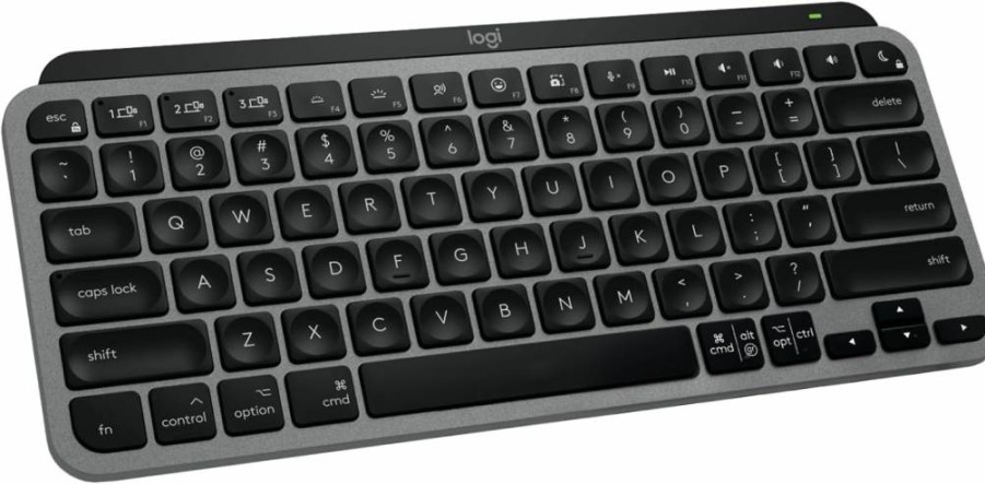 Logitech MX Keys Mini Wireless Keyboard for Mac - Compact Bluetooth Backlit Keyboard with USB-C, Tactile Typing, Compatible with MacBook Pro, MacBook Air, iMac, iPad (Pale Grey)