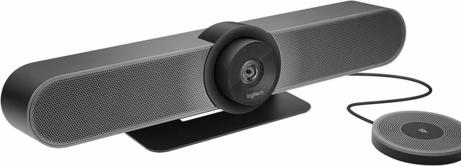 Logitech Meetup Conference Camera with Expansion Mic - HD Video & Audio for Small Meeting Rooms (Black)