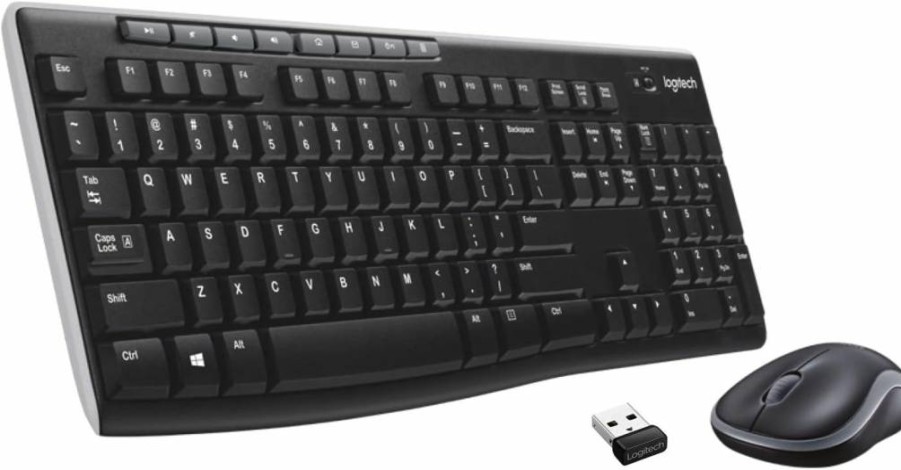 Logitech MK270 Wireless Keyboard and Mouse Combo with Silicone Cover for Education