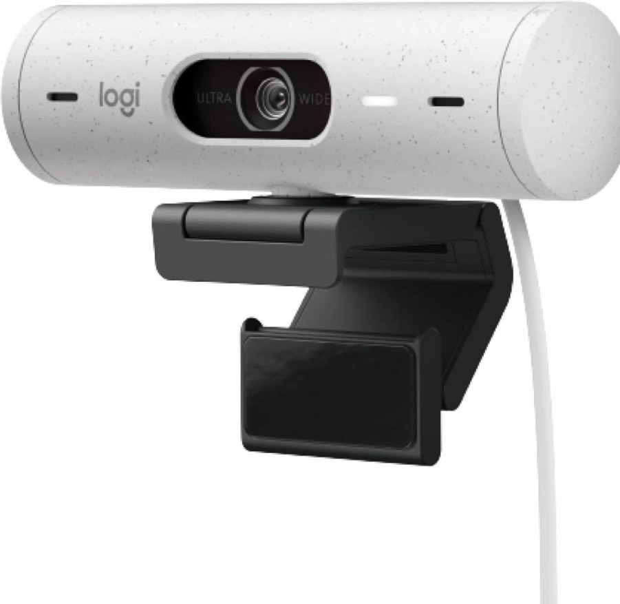 Logitech Brio 500 Full HD Webcam with Auto Light Correction, Show Mode, Dual Noise Reduction Mics, Privacy Cover, USB-C, Compatible with Microsoft Teams, Zoom, Google Meet - Rose