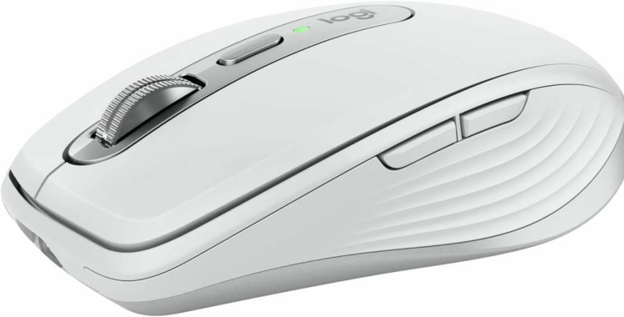 Logitech MX Anywhere 3S Wireless Mouse - 8K DPI, Quiet Clicks, Fast Scrolling, Bluetooth/USB-C, Multi-Device Compatible, Pale Grey