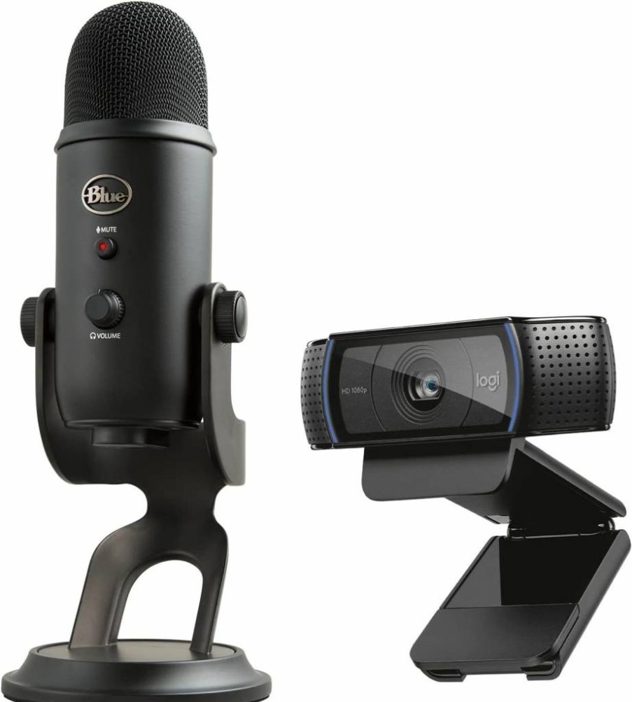 Logitech C922X Pro Stream Webcam & Blue Yeti Nano Mic Bundle - 1080p HD 30fps, 720p 60fps for Streaming, Zoom Meetings, YouTube Videos