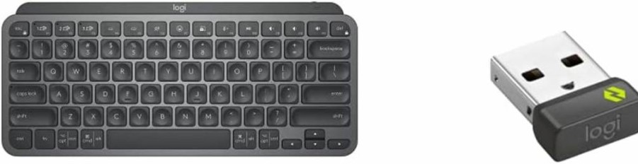 Logitech MX Keys Mini Wireless Keyboard with Backlight – Compact Design, USB Bolt Receiver, Graphite Color