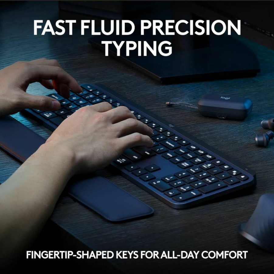 Logitech MX Keys Mini Wireless Bluetooth Keyboard - Backlit, Compact, USB-C, Compatible with MacOS, iOS, Windows, Linux, Android, Graphite Metal Build