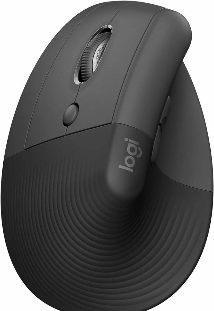Logitech Lift Vertical Ergonomic Wireless Mouse - Bluetooth & USB Receiver, Quiet Clicks, 4 Buttons, Compatible with Windows, MacOS, iPadOS, PC, Laptop - Off White