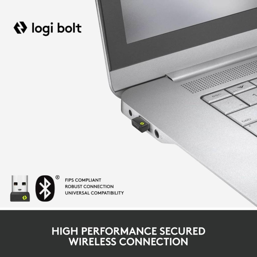Logitech M650 L Wireless Mouse for Large Hands - Bluetooth, Logi Bolt, Smartwheel, Graphite, Business & Productivity