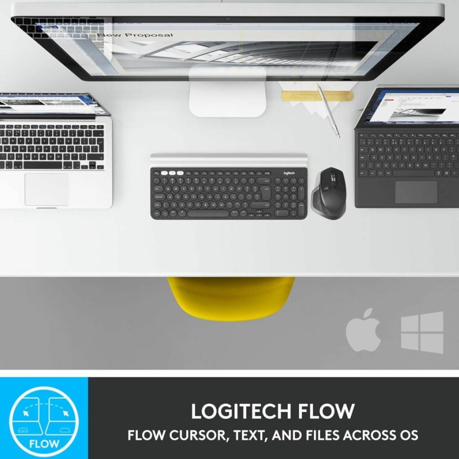Logitech MX Master 2S Wireless Bluetooth Mouse - Ergonomic Design, Rechargeable, Fast Scrolling, Multi-Device Control for Mac and Windows, Graphite